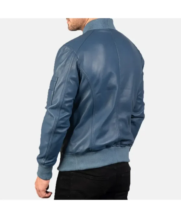 Bomber Black Leather MA-1 Jacket