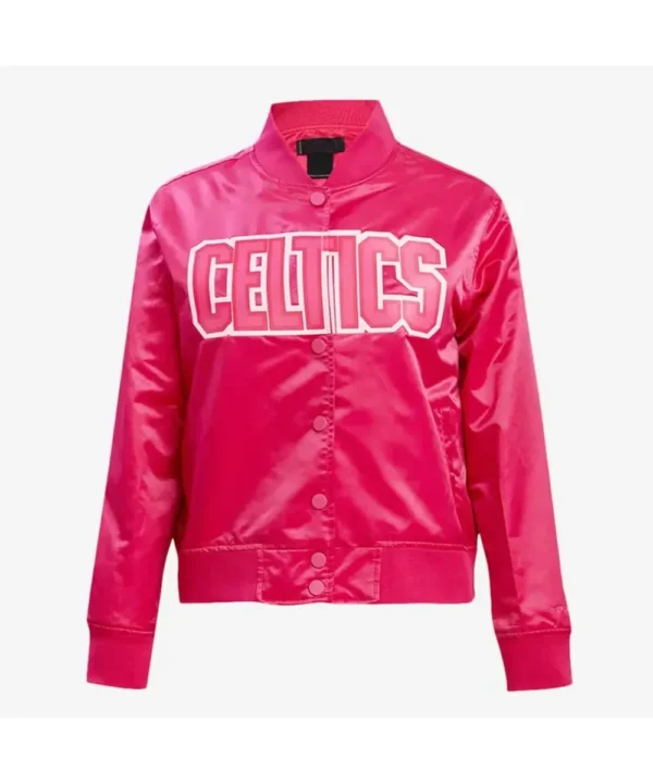 Boston Celtics Triple Pink Satin Jacket