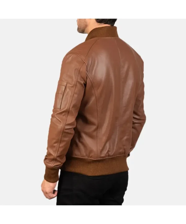 Bomber Black Leather MA-1 Jacket