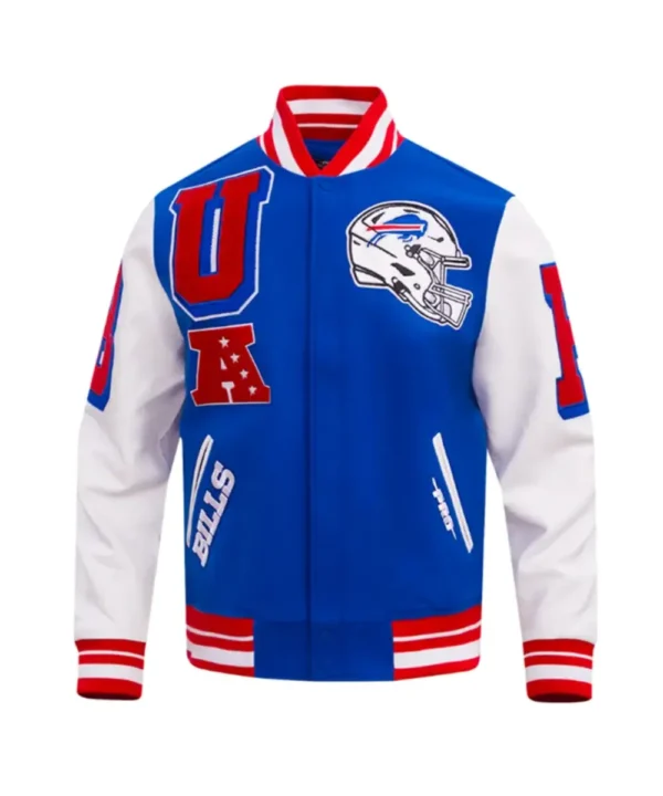 Buffalo Bills Mashup Rib Varsity Wool/Leather Jacket