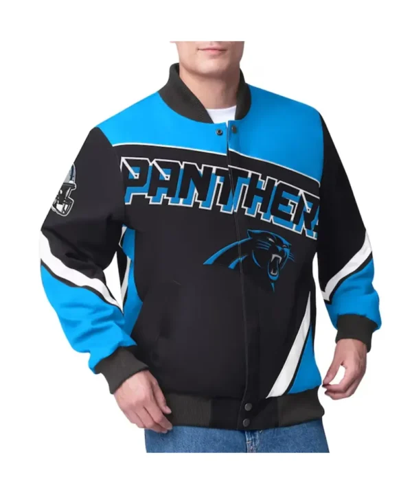 Carolina Panthers Maximum Racing Black Jacket