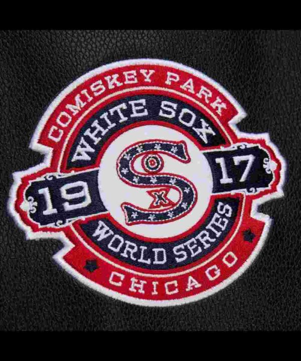 Chicago White Sox Black Out Vintage Logo Varsity Jacket