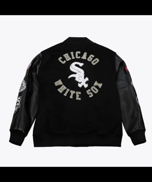 Chicago White Sox Black Out Vintage Logo Varsity Jacket