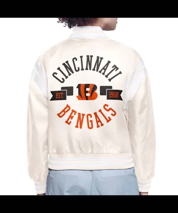 Cincinnati Bengals Printed Logo Varsity Satin Jacket