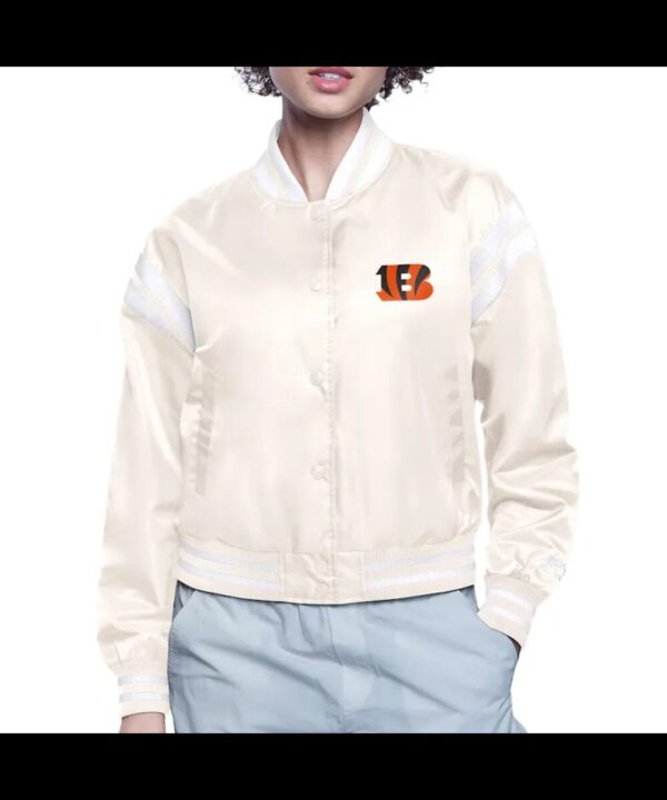 Cincinnati Bengals Printed Logo Varsity Satin Jacket