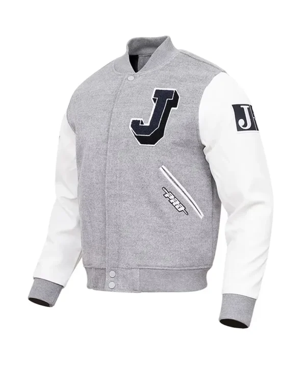 Classic Jackson State Tigers Varsity Gray and White Jacket