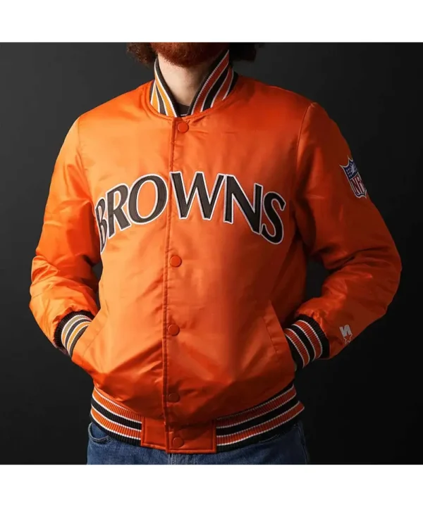 90’s Cleveland Browns Bomber Satin Jacket