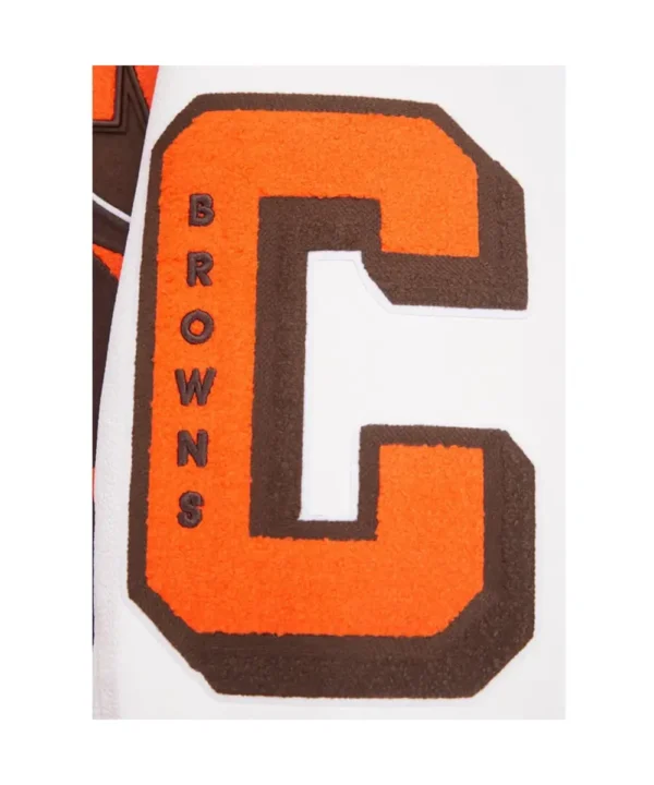 Cleveland Browns Mashup Rib Varsity Wool/Leather Jacket