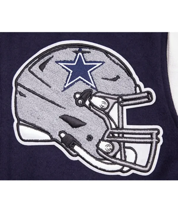 Dallas Cowboys Mashup Rib Varsity Wool/Leather Jacket