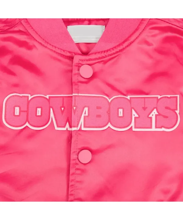 Dallas Cowboys Triple Pink Satin Jacket