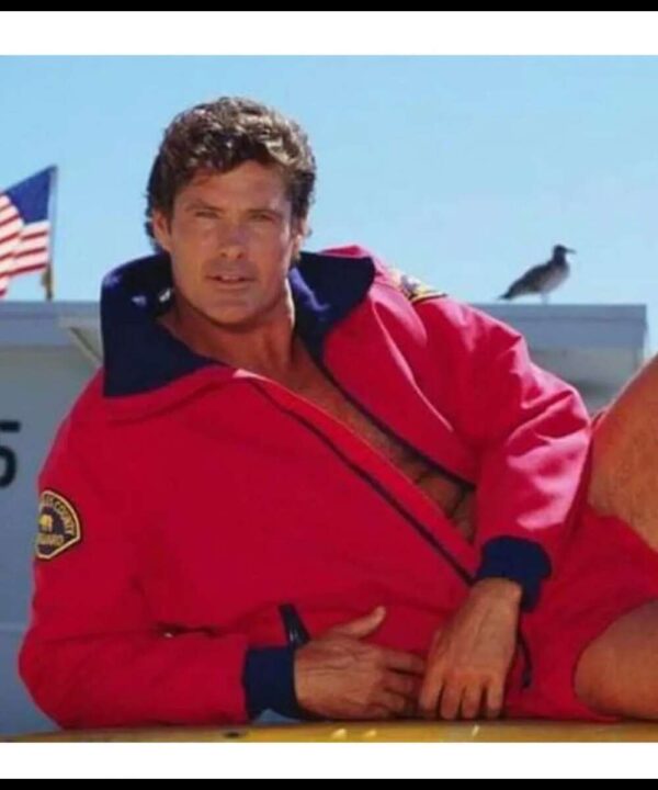 Baywatch David Hasselhoff Red Bomber Jacket