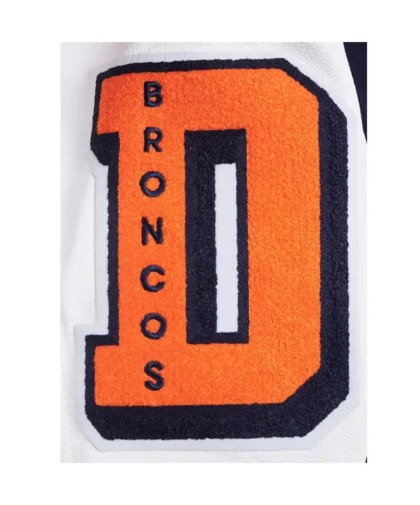Denver Broncos Mashup Rib Varsity Wool/Leather Jacket