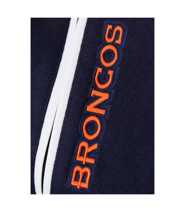 Denver Broncos Mashup Rib Varsity Wool/Leather Jacket