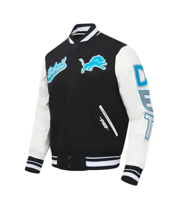 Script Tail Detroit Lions Classic Rib Varsity Jacket