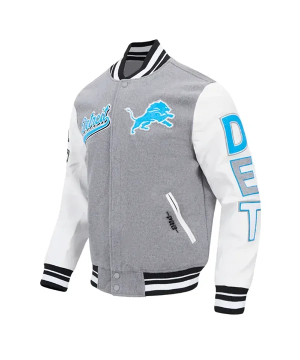 Script Tail Detroit Lions Classic Rib Varsity Jacket