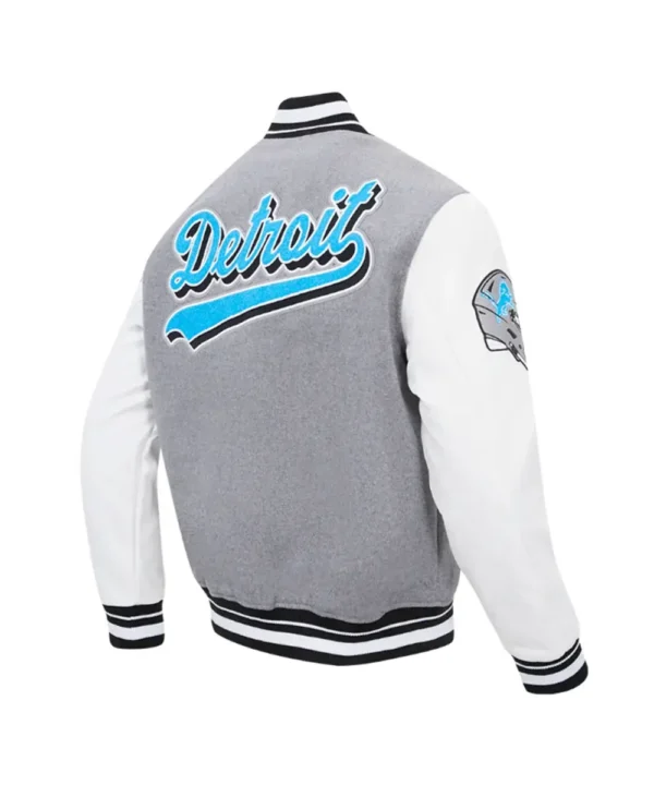 Script Tail Detroit Lions Classic Rib Varsity Jacket