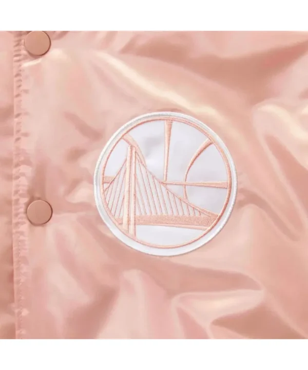 Golden State Warriors Pink Satin Jacket