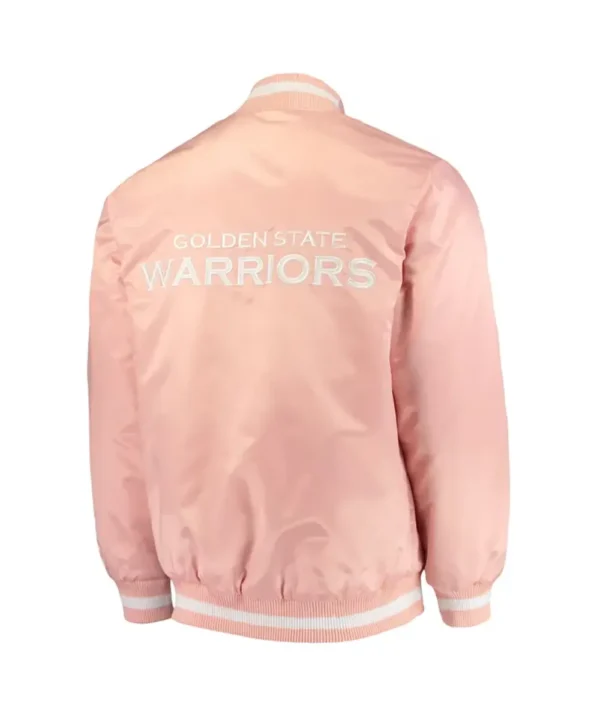 Golden State Warriors Pink Satin Jacket