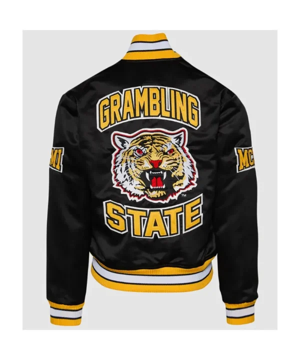 Men’s Grambling State Tigers Black Satin Jacket