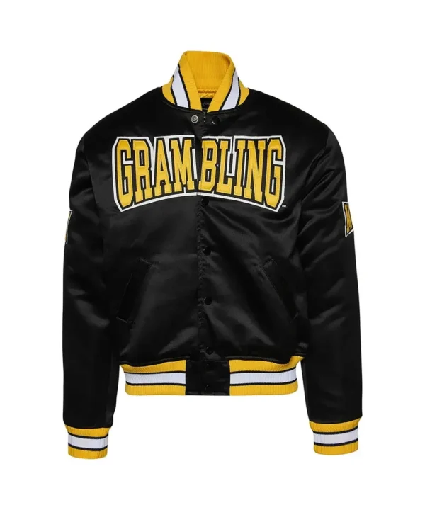 Men’s Grambling State Tigers Black Satin Jacket