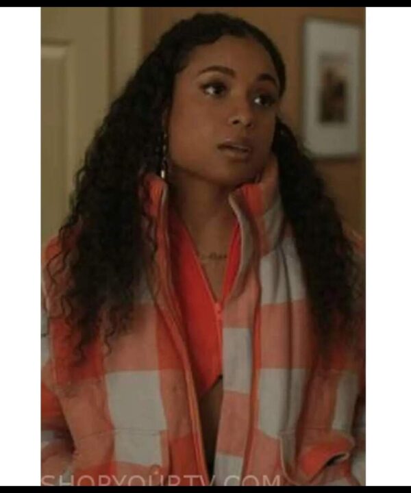 Hannaha Hall The Chi Season 5 Checkered Jacket