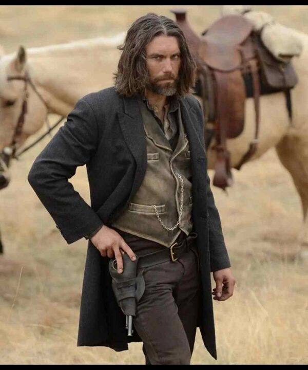 Anson Mount Hell on Wheels Black Wool Coat