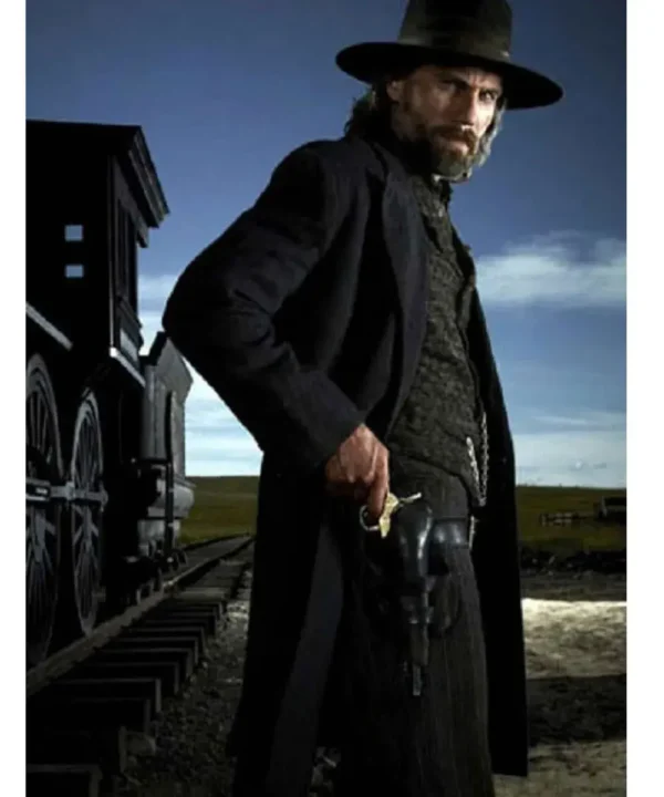 Anson Mount Hell on Wheels Black Wool Coat