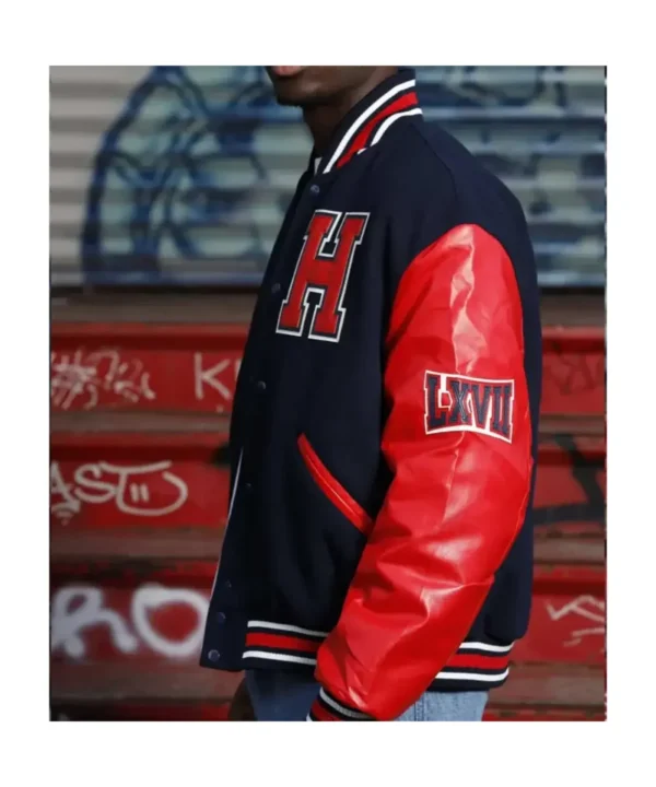 Men’s Howard University Black and Red Varsity Jacket