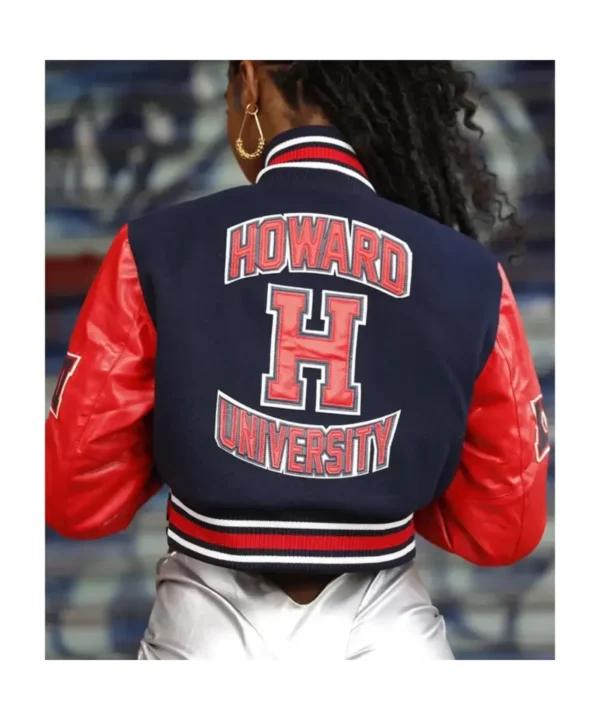 Women’s Howard University Cropped Varsity Jacket