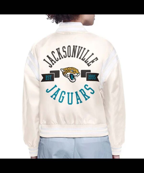 Jacksonville Jaguars Printed Logo Varsity Satin Jacket