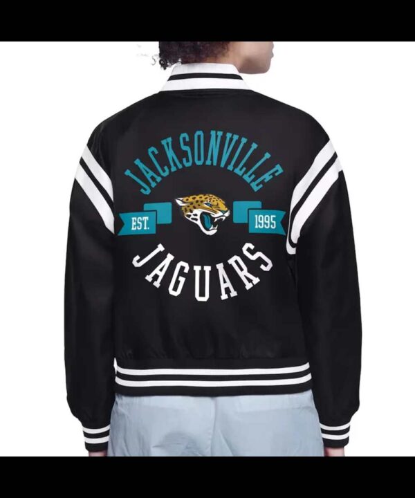 Jacksonville Jaguars Printed Logo Varsity Satin Jacket