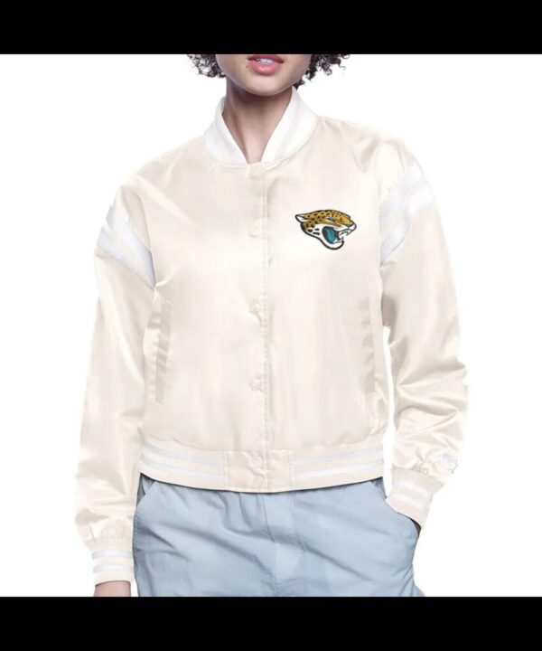 Jacksonville Jaguars Printed Logo Varsity Satin Jacket