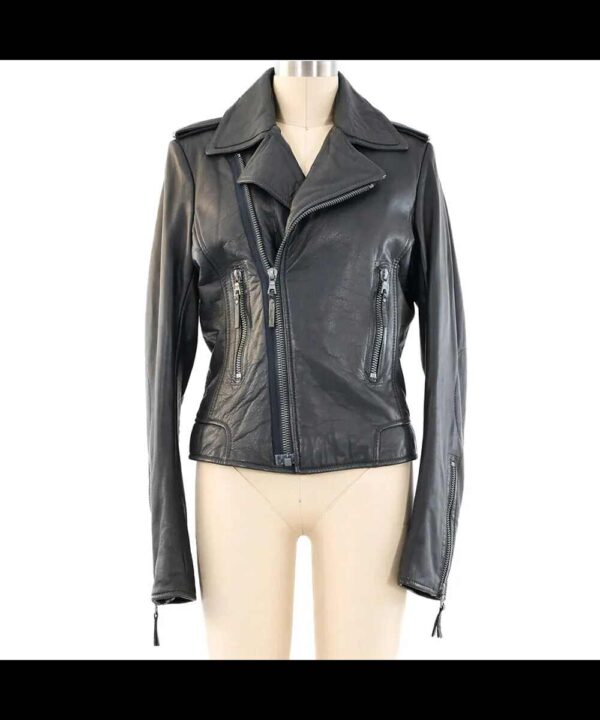 Kris Jenner KUWTK Season 9 Gray Leather Jacket