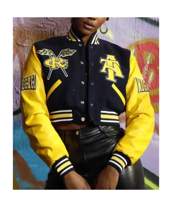 Women’s North Carolina A&T State University Black and Yellow Varsity Jacket