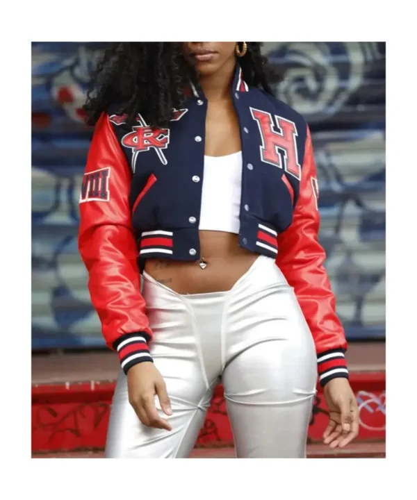 Women’s Howard University Cropped Varsity Jacket