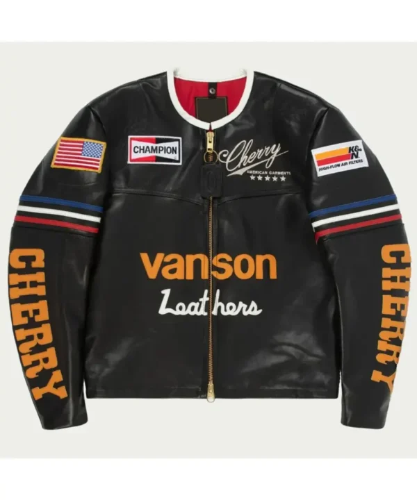 Cherry Vanson Star Leather Jacket