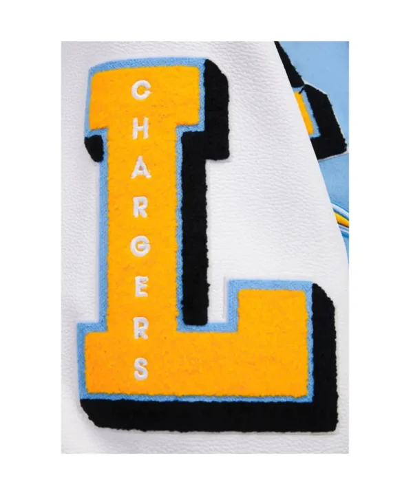 LA Chargers Mashup Rib Varsity Wool/Leather Jacket
