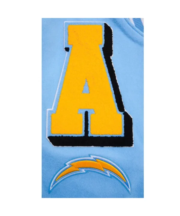 LA Chargers Mashup Rib Varsity Wool/Leather Jacket