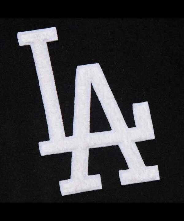 LA Dodgers Black Out Vintage Logo Varsity Jacket