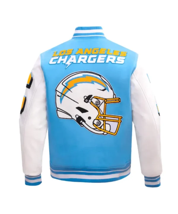 LA Chargers Mashup Rib Varsity Wool/Leather Jacket