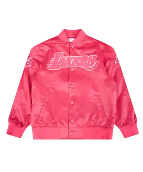 Los Angeles Lakers Triple Pink Satin Jacket