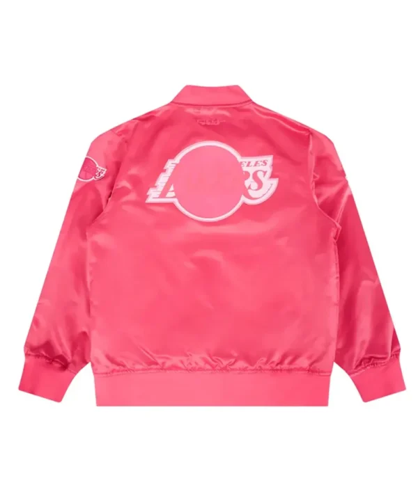 Los Angeles Lakers Triple Pink Satin Jacket