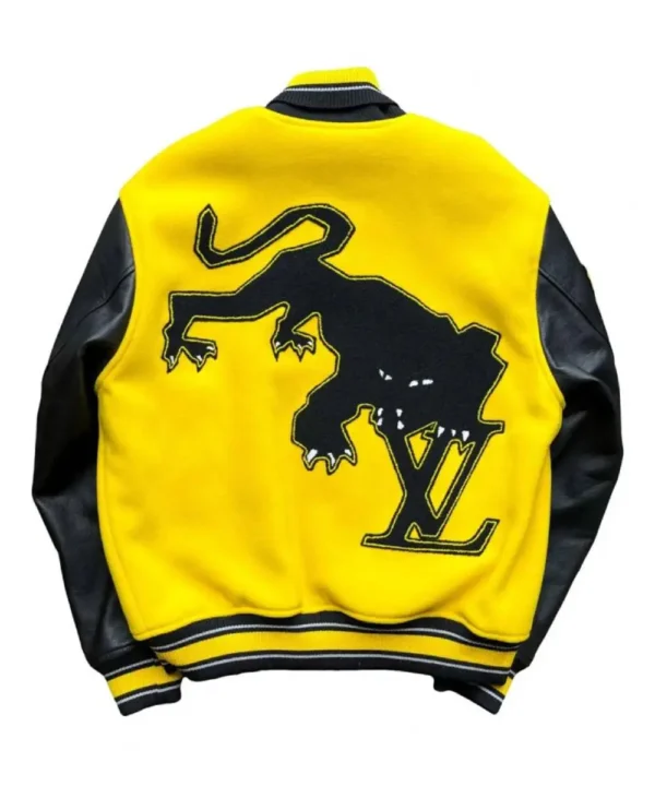 Mens Louis Vuitton Yellow Varsity Jacket