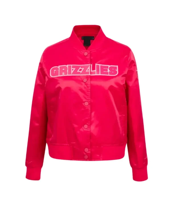 Memphis Grizzlies Triple Pink Satin Jacket