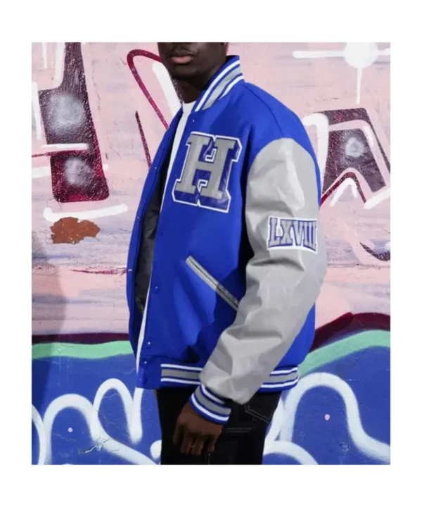 Men’s Hampton University Royal and Gray Varsity Jacket