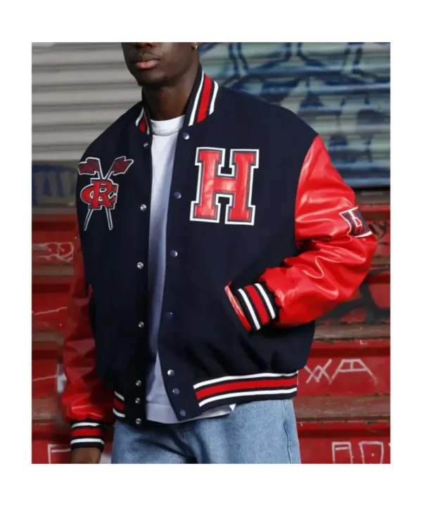 Men’s Howard University Black and Red Varsity Jacket