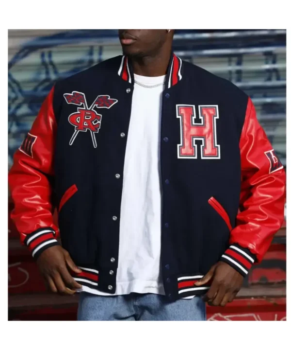 Men’s Howard University Black and Red Varsity Jacket