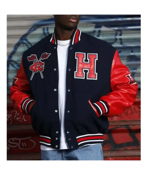 Men’s Howard University Black and Red Varsity Jacket