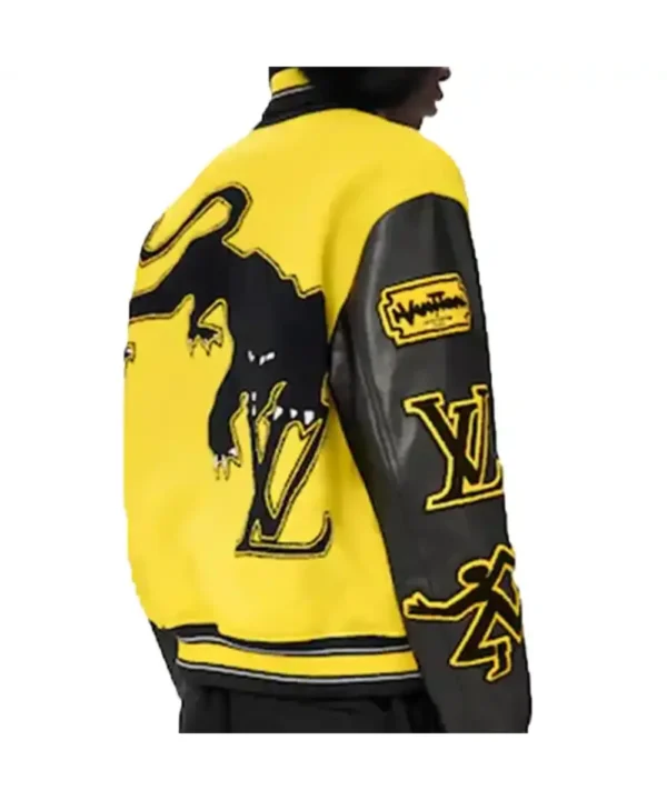 Mens Louis Vuitton Yellow Varsity Jacket