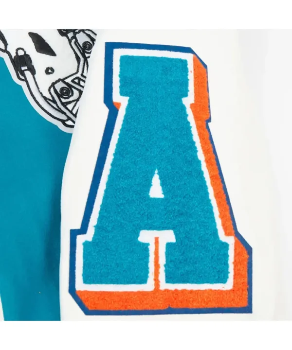 Miami Dolphins Mashup Rib Varsity Wool/Leather Jacket